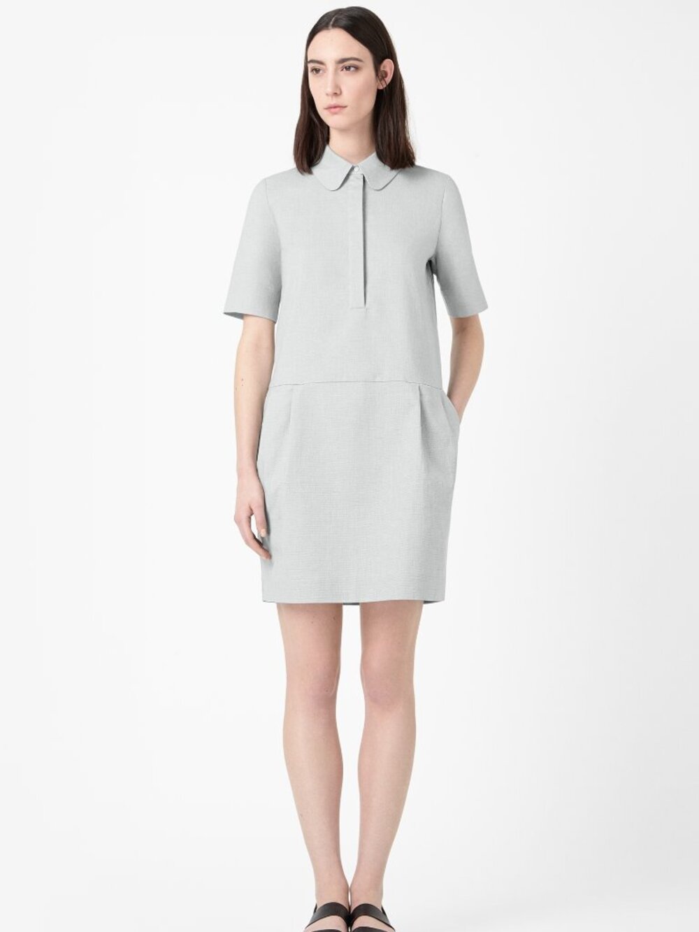 COS Micro-check shirt dress